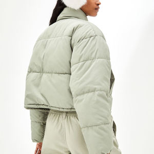 Wholesale Custom Women Cropped Puffer Jacket Warm Winter Thick <b>Bubble</b> <b>Coat</b> Streetwear High Waist Padded Short Jacket Supplier - Product Image 2
