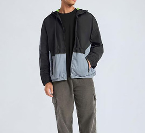 ผู้ผลิตเสื้อแจ็คเก็ตไนลอนแบบ Color Block รับทำโลโก้ตามสั่ง เสื้อแจ็คเก็ตไนลอนกันน้ำ พิมพ์ลายสกรีน เสื้อแจ็คเก็ตกันลมสำหรับผู้ชาย - Product Image 5