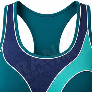 Soutien-gorge de sport pour femme, tendance, à maintien élevé, sans couture, en Spandex/Nylon, bretelles réglables, logo avant, fabriqué au Pakistan, pour le yoga et le fitness - Product Image 6