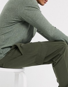 Pantalones Cargo Verde Oliva para Hombre con Bolsillos Laterales, Cintura Elástica, Casuales, de Peso Medio, Transpirables, de Algodón y Fibra de Bambú, Estilo Otoñal - Product Image 4