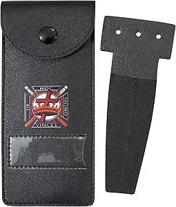 Masonic Knight Templar Shield Pocket Jewel Holder Black Leather (<b>Small</b>) – Freemason Jewelry <b>Case</b> - Product Image 2