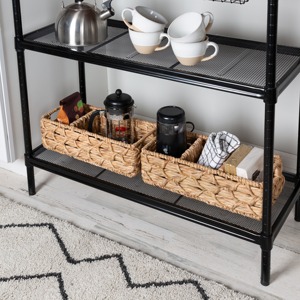 Ensemble de paniers (lot de 2), paniers de rangement en jacinthe d'eau naturelle - Product Image 1