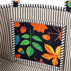 Sac fourre-tout en coton à imprimé floral CRAFT HACKLE, style bohème, fermeture ouverte, tendance pour femmes, toutes saisons, toutes tailles - Product Image 4