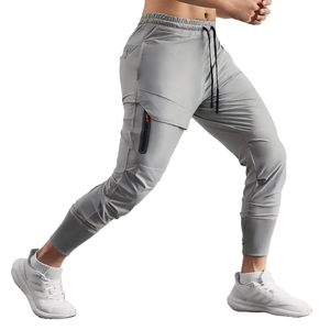 Pantalon cargo homme de haute qualité, tissu respirant, couleur unie, taille mi-haute - Vente en gros, pantalon cargo homme personnalisable et tendance - Product Image 4