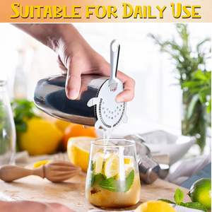 Kit de Herramientas de Barra de Acero Inoxidable Personalizado de Venta Caliente: Medidor, Muddler, Colador de Púas, Cuchara de Barra y Juego de Coctelera de Acero Inoxidable - Product Image 5