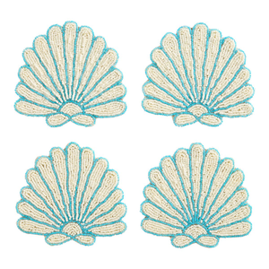 Handcrafted Artisan Craft Cocktail Coasters Floral Design Bead <b>Table</b> <b>Protection</b> for Housewarming Gifts - Product Image 6
