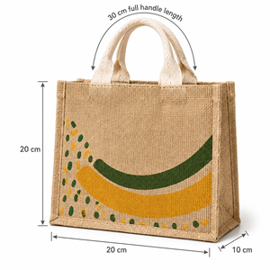Sac de courses en jute laminé 20x20x10 cm, imprimé sur mesure, réutilisable, sac fourre-tout pour la vente au détail, vente en gros, fabricant OEM ODM, marque privée - Product Image 6