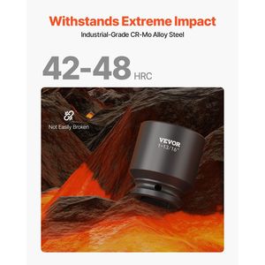 Set di chiavi a bussola a impatto da 29 pezzi con attacco da 3/4 di pollice, costruzione robusta, bussole a 6 punte in CR-M0 - Product Image 2