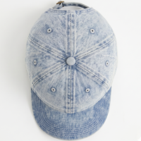 Gorra de Béisbol de Mezclilla Lavada Vintage de 6 Paneles, con Logotipo Personalizado de Alta Calidad, Azul Claro, Ajustable, Unisex