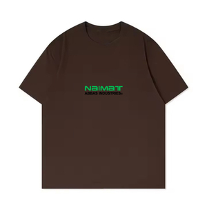เสื้อยืดผู้ชายแฟชั่นลำลองทรงโอเวอร์ไซส์ ผ้าฝ้ายสีขาว พิมพ์ลายดิจิทัล แขนสั้นทรงหลวม ผ้าถัก - Product Image 1