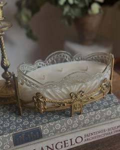 Jabonera de Lujo Vintage con Tapa, Bandeja de Jabón de Latón y Cristal, Accesorios de Baño Antiguos, Soporte Decorativo para Jabón - Product Image 2