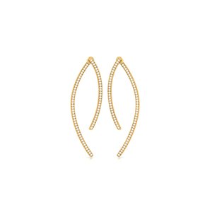Clous d'oreilles en zircon taille diamant lumineux, plaqué or, argent pur 925, bijoux féminins de qualité supérieure, option cadeau idéale pour événements traditionnels - Product Image 6