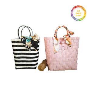 Petit sac fourre-tout multifonctionnel en plastique tissé pour les courses - Product Image 6