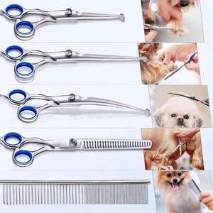 Stainless Steel Thinning Straight Hair <b>Scissors</b> Set Professional Pet Grooming <b>Scissors</b> - Product Image 2