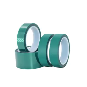 Free Sample Low Cost Simi-finished Green PET High Temperature Tape Heat-resistant Tear Off No Resid
