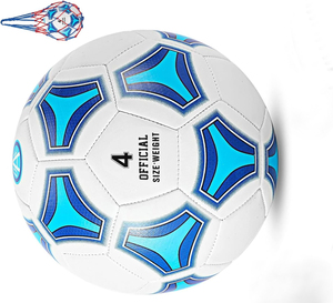 Ballon de football de plage d'extérieur pour matchs d'équipe, motif blanc et bleu, durable, pour l'entraînement, prix de gros, design tendance - Product Image 4