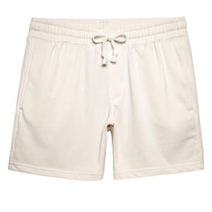 Pantalones cortos unisex de 280 GSM, 100% algodón, color sólido, con posibilidad de imprimir logotipo, para verano, gimnasio, actividades al aire libre, para hombre, con bolsillos. - Product Image 4