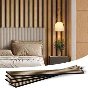 Panel de Pared de Madera Sólida Moderna de Alta Calidad, Impermeable, Encastrable, Ecológico, para Interiores, Techos, Hoteles, Dormitorios, Villas, Insonorizante - Product Image 1