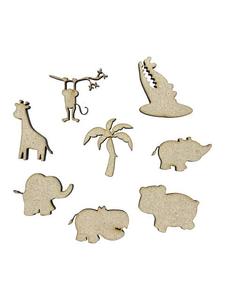 Jirafa de madera cortada con láser, nuevo set de 20 piezas, juguete duradero para niños, actividades de interior - premium - Product Image 3