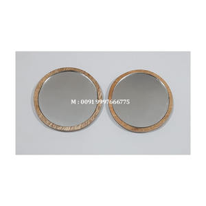 New Trending And High Demanding Wooden Mother Of Pearl <b>Moon</b> And Star Design Work Round Shape <b>Mirror</b> For Gifting And Reselling - Product Image 2