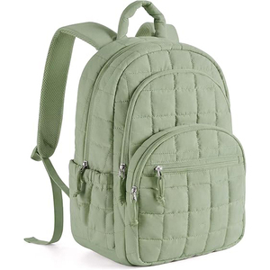 <b>Floral</b> Print Polyester <b>Backpack</b> 18 In Unisex Soft Shell Daily Use Lightweight Rectangular Design With Zipper Closure - Product Image 5