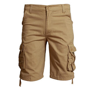 Men's Hot Summer Fashion Cargo Shorts Custom Logo Zipper Multi-Pocket <b>Elastic</b> WaisMen's 100% Cotton Canvas Tactical Shorts - Product Image 3