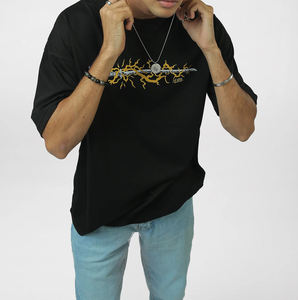 เสื้อยืดพิมพ์ลายอนิเมะสีดำสำหรับผู้ชาย ลายกราฟิกมังงะ เซนอิทสึ สไตล์วินเทจ ทรงหลวม ผ้าโพลีเอสเตอร์/คอตตอน - Product Image 3