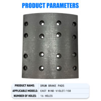Plaquettes de frein à tambour et disques de frein neufs pour Dongfeng Violet/158, Sinotruk, Shacman, Foton, Faw, Cascadia – Vente en gros OEM 16mm pour camions lourds