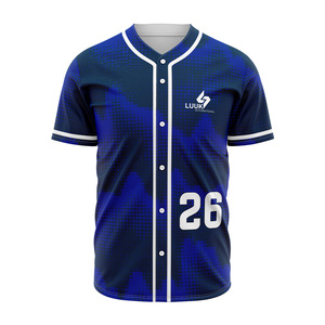 Custom Baseball Softball Jersey Sublimation Full <b>Button</b> <b>Half</b> Sleeve Uniform <b>Shirt</b> Team Sportswear Youth Men Women Design - Product Image 1