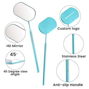 Custom Logo lash <b>Mirror</b> Stainless Steel Handheld <b>Square</b> Frame Eyelash <b>Mirror</b> With Anti Scratch Surface Wholesale Supplier - Product Image 4