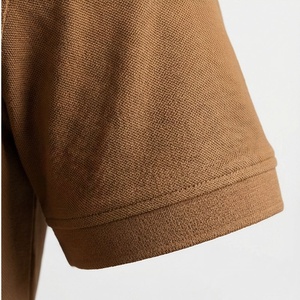 Chemise décontractée pour homme en piqué 100 % polyester bleu marine à manches courtes, respirante, infroissable, coupe classique, design tricoté uni - Product Image 6