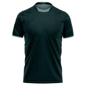Maillot de football à manches courtes pour homme, bleu marine, imprimé géométrique, col rond, polyester respirant, vêtements de sport pour toutes les saisons - Product Image 4
