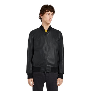 Chaqueta de Cuero Genuino para Hombre, Venta al Por Mayor de Fábrica, Cuello Mao, Cierre de Cremallera, Impermeable, Transpirable, Ecológica, para Invierno - Product Image 4