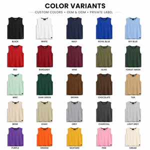 เสื้อกล้ามออกกำลังกายผู้ชายคุณภาพสูงสั่งทำพิเศษ ยี่ห้อ TWILL SPORTS ไซส์ XL ระบายอากาศได้ดี ผลิตจากผ้าฝ้าย/ใยไผ่ แห้งเร็ว สวมใส่สบาย สีพื้น - Product Image 4