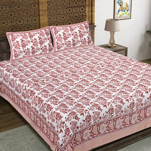Sábanas de Algodón con Estampado Floral Real de Magnolia, Tamaño Queen y King, Decoración Suave para el Hogar, Hermosas Hechas a Mano por Consignatarios Indios - Product Image 2