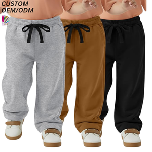 Pantalones Deportivos de Algodón para Niños con Logotipo Personalizado 2026, Pantalones de Chándal de Color Sólido, Otoño-Primavera, Casuales para Niños, de Secado Rápido y Ecológicos - Product Image 1