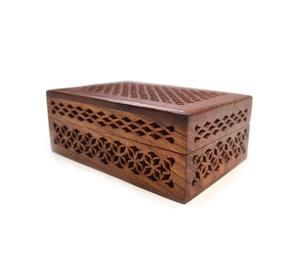 Caja de Almacenamiento de Madera Maciza con Tapa con Bisagras para Organización del Hogar, Joyería, Recuerdos y Embalaje de Regalos - Product Image 1