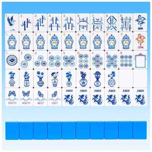 Los Más Vendidos: Fichas de Mahjong Americanas de Porcelana Azul y Blanca de Lujo, Duraderas - Product Image 2