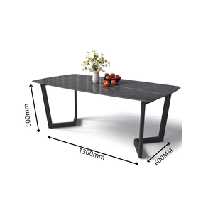 Mesa de Centro Rectangular Moderna con Patas en U, Estructura de Acero con Recubrimiento en Polvo, Tablero de MDF, OEM/ODM, Muebles de Sala de Estar de Alta Calidad - Product Image 2