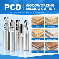 Fraise diamantée PCD pour le travail du bois, outil de découpe CNC pour MDF, HDF, panneaux de particules et contreplaqué