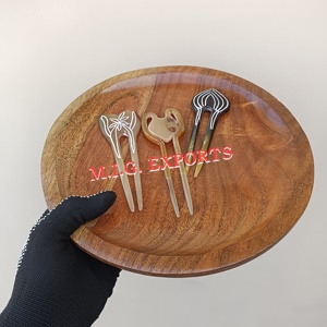 Épingle à cheveux en corne de buffle naturelle, couleur brun clair, écologique, faite à la main, art populaire moderne, DIY, durable, pour la maison, naturelle - Product Image 6