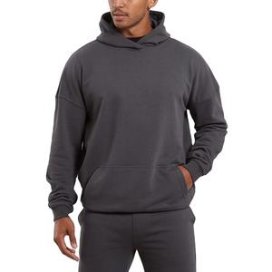 Custom Heavyweight Oversized 500 Gsm Hombres French Terry Blank Hoodie Drop Shoulder Boxy Streetwear para el invierno - Product Image 2