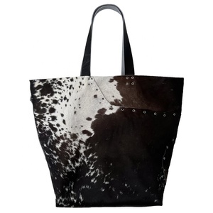 Bolso de mano de piel de vaca Bolso de cuero Pelo en ocultar Bolsos Bolso de compras de hombro - Product Image 6