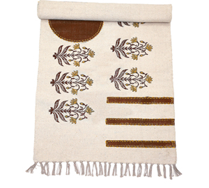 Alfombra Artesanal Kantha NYKO MART KN-09C de 2x3 pies, Hecha a Mano, de Algodón, Estilo Bohemio Floral, Antideslizante, Ecológica, de Pelo Corto - Product Image 2