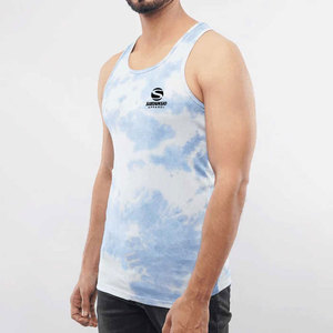 Débardeurs pour hommes personnalisés avec logo et couleur – Spandex/Polyester, séchage rapide, respirants, pour le fitness, avec positionnement du logo devant/arrière - Product Image 6