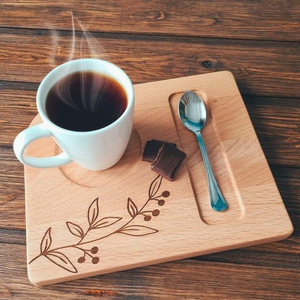 Bandeja de Madera Maciza de Alta Calidad para Alimentos |   Plato de Servir de Madera Reutilizable para Comedor, Cocina y Uso Comercial - Product Image 1