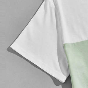 Camiseta de Verano para Hombre, 100% Algodón, Cuello en V, Color Sólido, Manga Corta, Corte Holgado, Transpirable, Diseño en Blanco para Serigrafía - Product Image 5