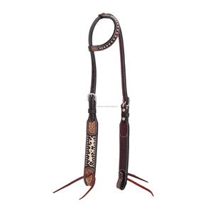 Top Trendy 100% Cuir de vache Western One Headstall avec Crystal Work Top Fournisseur Indien Fabricant en Inde - Product Image 6