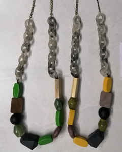 Pulsera de moda hecha a mano con estilo acrílico Lucite resina cuerno madera acento para fiestas o ropa de playa brazaletes de moda - Product Image 2