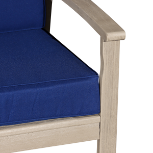 Driftwood grigio eucalipto Loveseat con cuscini Navy mobili da giardino durevoli - Product Image 5